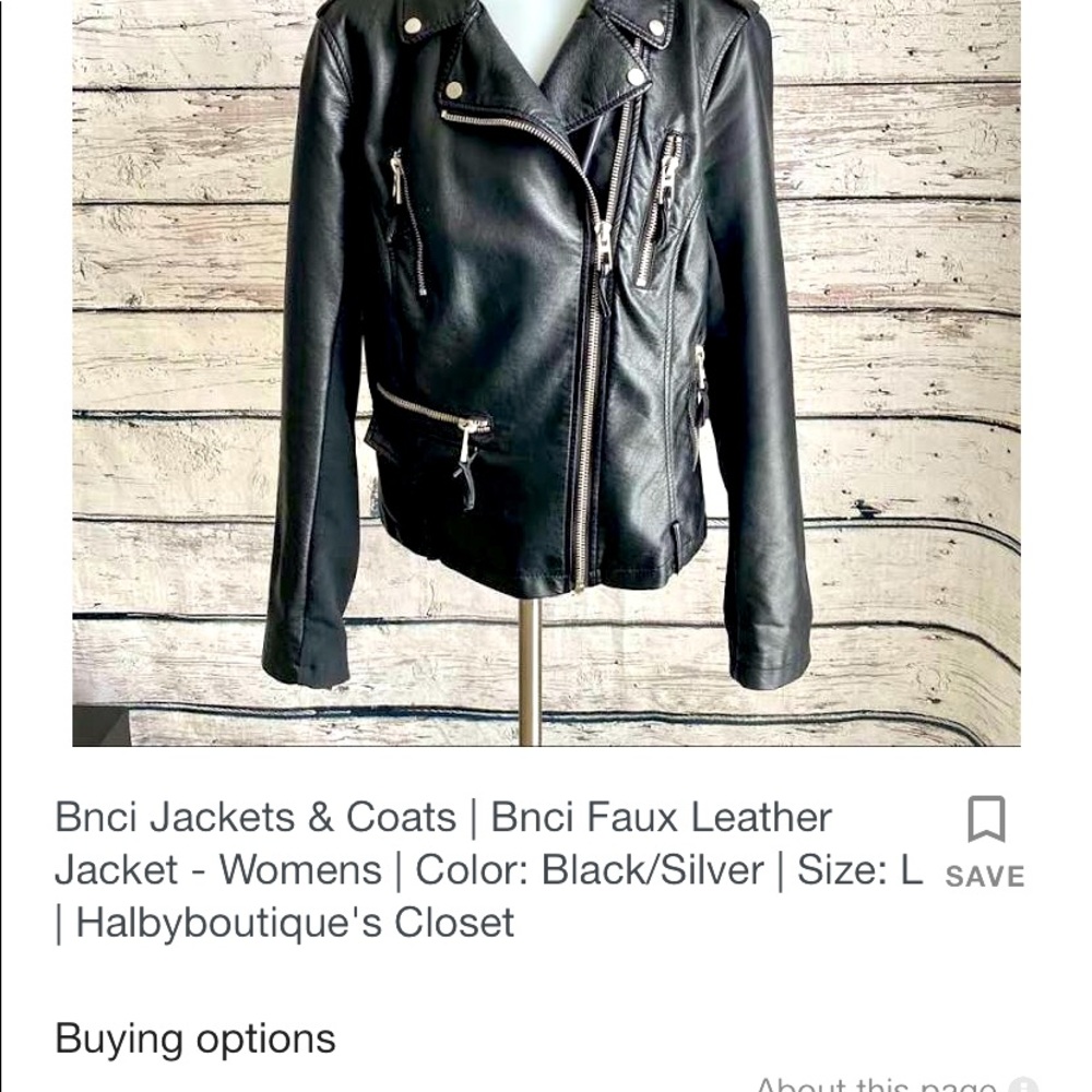 BNCI LEATHER JACKET SIZE LARGE